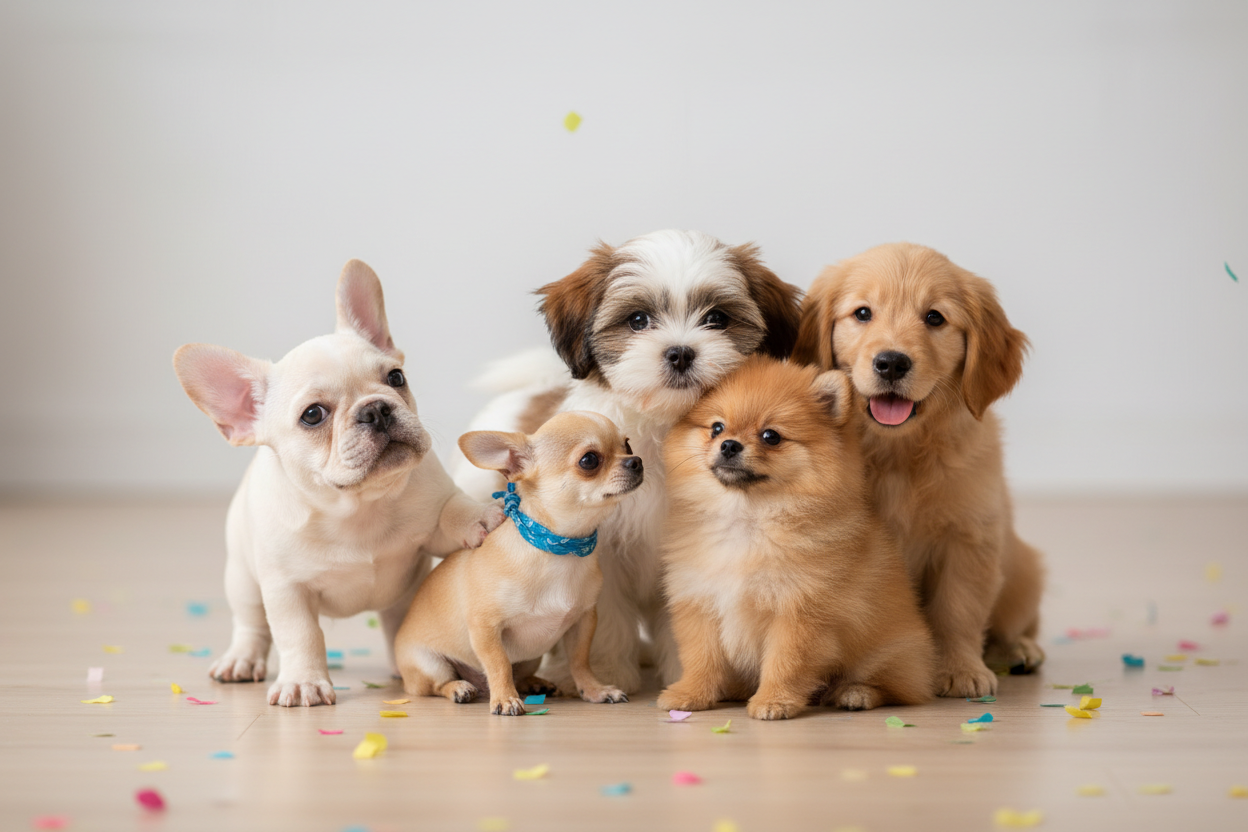 Banner cachorros de diferentes razas